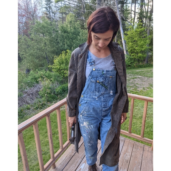 ✨SOLD✨VTG 1920s Ford Bangor Hickory Stripes Chore - Picture 7 of 12